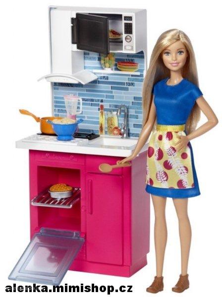 BARBIE nábytek s panenkou > varianta kuchyň