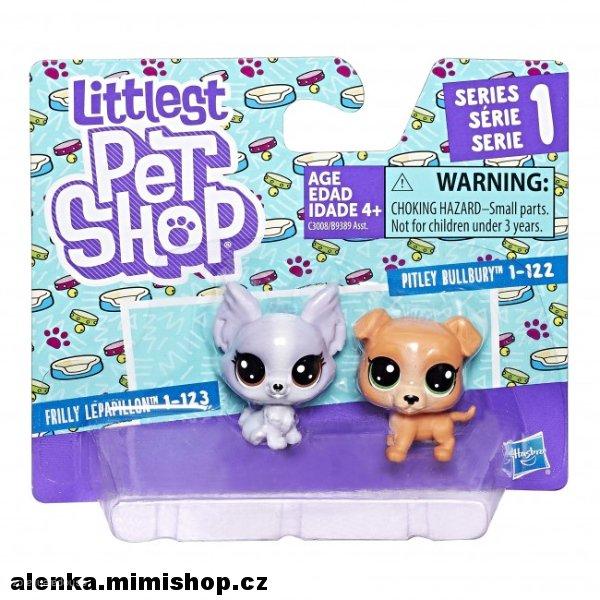 Littlest Pet Shop Dvě zvířátka > varianta FRILLY LEPAPILLON a PITLEY BUL