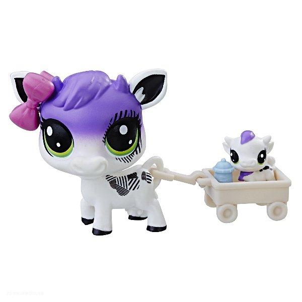 Littlest Pet Shop maminka a miminko > varianta Plumella Cowbelle (1-55) Cow