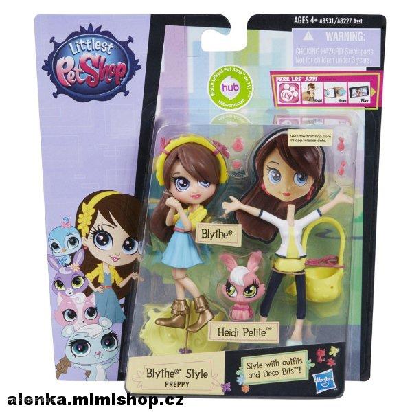 Littlest Pet Shop Blythe se zvířátky > varianta Blythe a Heidi Petite