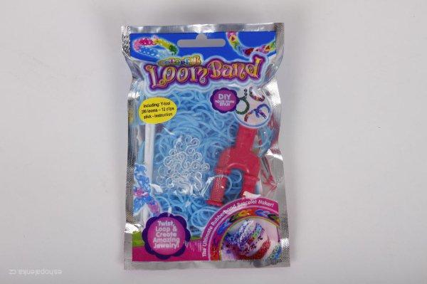 Udělej si svůj vlastní náramek Loom band > varianta světle modrá