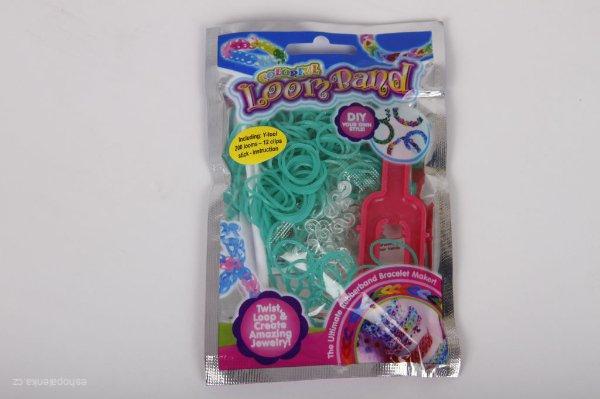 Udělej si svůj vlastní náramek Loom band > varianta tyrkysová