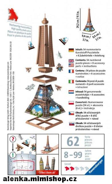RAVENSBURGER 3D PUZZLE mini stavby > varianta Eiffelova věž