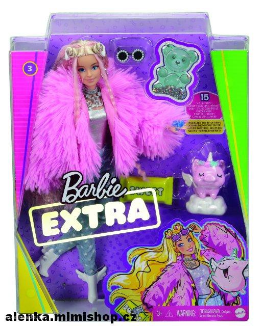BARBIE EXTRA > varianta v růžovém kožíšku