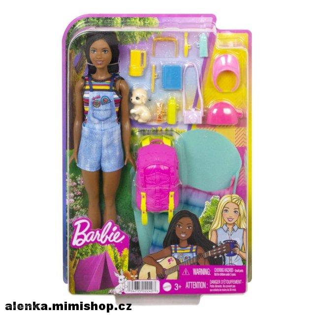 BARBIE DHA kempující panenka BROOKLIN > varianta tmavovláska