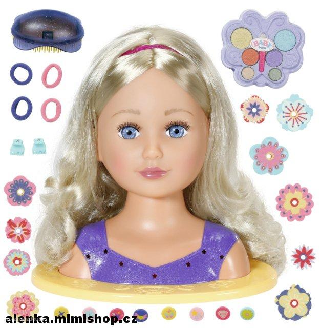 starší sestřička BABY BORN česací hlava fialová