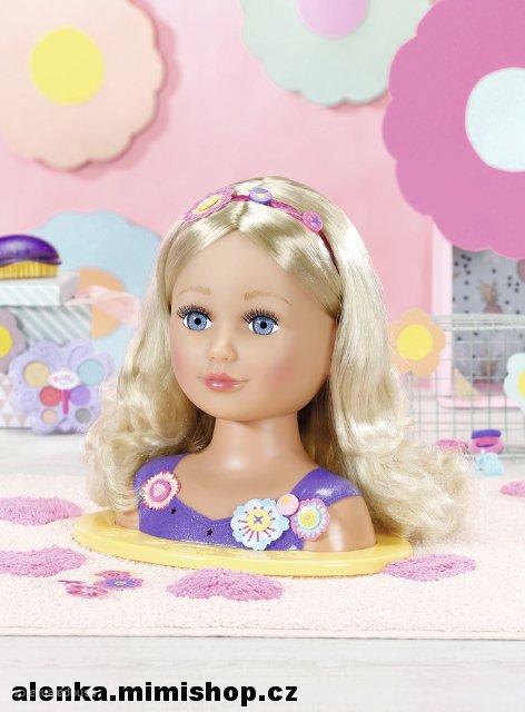 starší sestřička BABY BORN česací hlava fialová