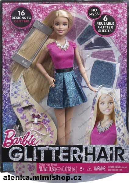 BARBIE třpytivé vlasy