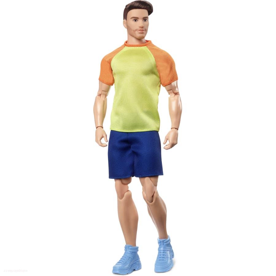 The Barbie Looks™ Ken® Doll > varianta Brown Hair, Color Block Tee & Blue Shorts