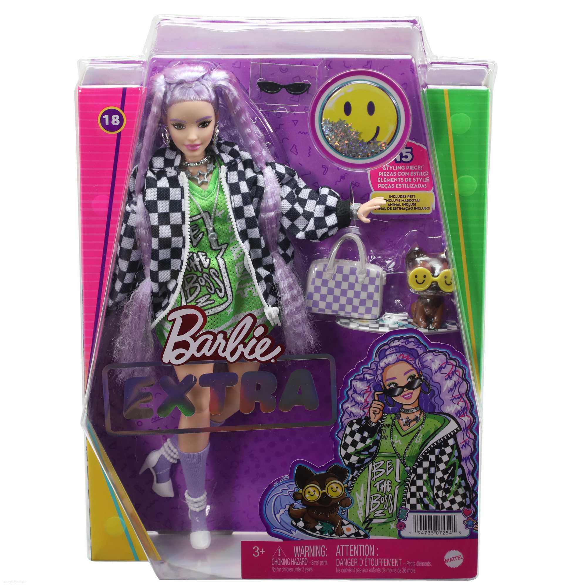 BARBIE EXTRA > varianta v kostkované bundě
