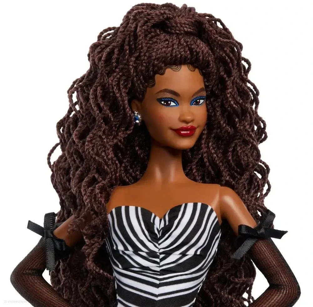 Barbie Signature 65th Anniversary Collectible Doll with Brown Hair, Black and White Gown