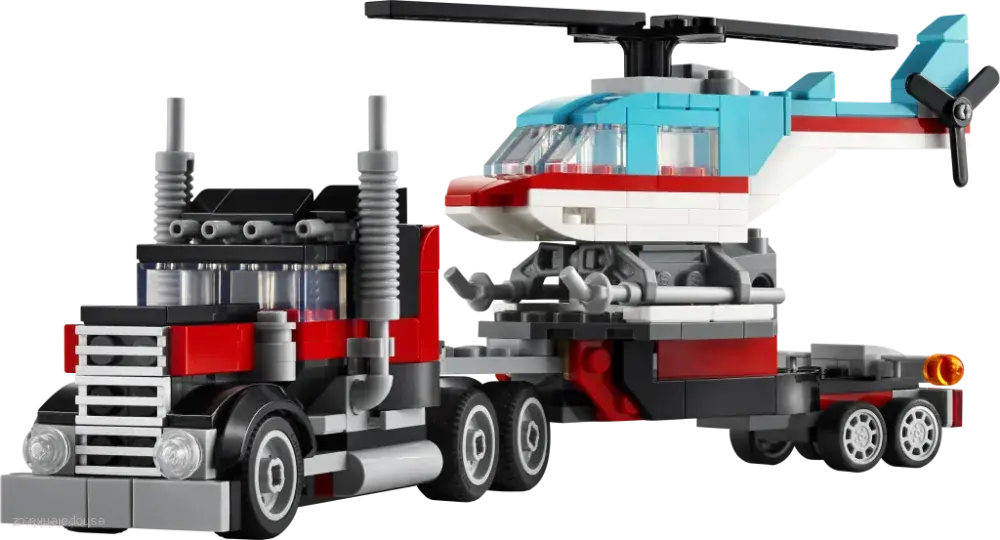 LEGO® Creator 3 v 1 31146 Náklaďák s plochou korbou a helikoptéra