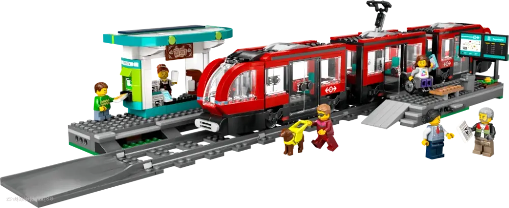 LEGO® City 60423 Tramvaj a zastávka v centru města
