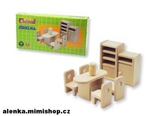 WOOD dřevěný mini nábytek > varianta jídelna