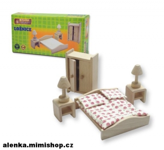 WOOD dřevěný mini nábytek > varianta ložnice