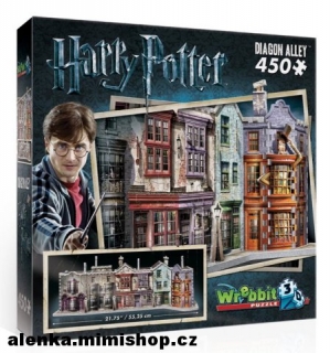 WREBBIT 3D Puzzle Harry Potter Příčná ulice 450 dílků