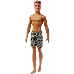 KEN  v plavkách > varianta plavky s geometrickým vzorem