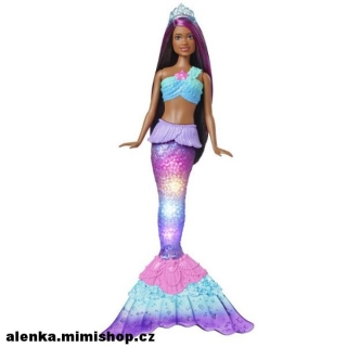 BARBIE DREAMTOPIA blikající mořská panna > varianta tmavovláska