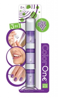 SMU 3 v 1 lak, lesk na rty, křídy na vlasy > varianta ostružina