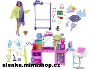BARBIE EXTRA šatník s panenkou