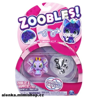 ZOOBLES dvojbalení zvířátek > varianta motýl a liška