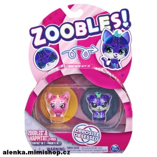 ZOOBLES dvojbalení zvířátek > varianta jednorožec a tygr