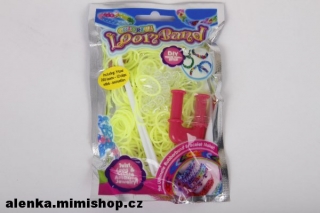 Udělej si svůj vlastní náramek Loom band > varianta svítivě žlutá