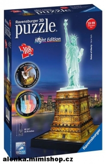RAVENSBURGER 3D SOCHA SVOBODY noční edice