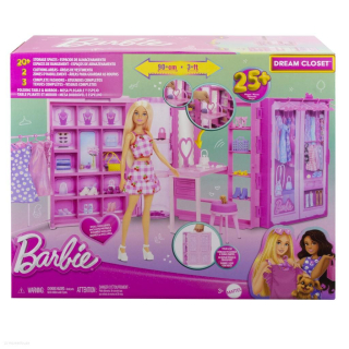 Barbie šatník snů v pastelových barvách s panenkou