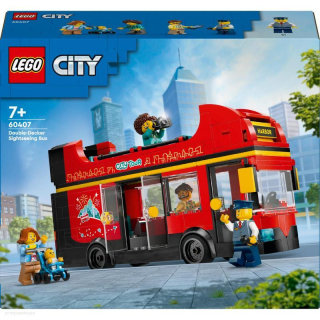 LEGO City® 60407 Červený dvoupatrový vyhlídkový autobus