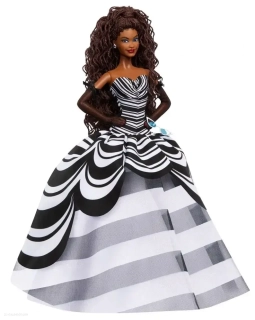Barbie Signature 65th Anniversary Collectible Doll with Brown Hair, Black and White Gown