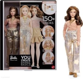 Barbie You Create Barbie Basics Neutral Kit 003, Customizable Fashion Doll & Universal-Fit Clothing