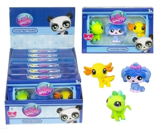 Littlest Pet Shop 3 figurky 3D Erasers