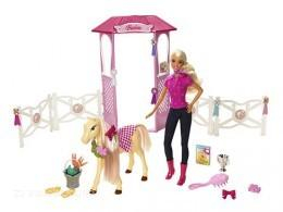 BARBIE s koněm a doplňky