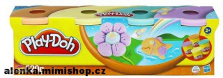 PLAY DOH sada čtyř barev > varianta oranžová, žlutá, tyrkysová, fi
